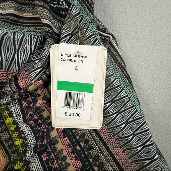 Lily White Plazzo Pants Women's‎ Large Multicolor Patterned Wide Leg Multicolor - Picture 12 of 12